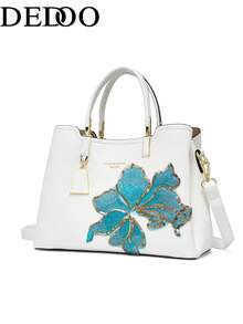 Dedoo Light Luxury Fashion Versatile Multi-Compartment Large Capacity Handbag & Crossbody Bag - White - View 2