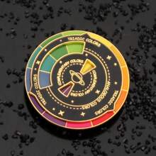 Geometric Round Color Wheel Brooch Unisex Fashion Versatile Personalized Car Keychain Accessories Wholesale - Multicolor - View 8