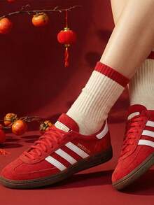Adidas Originals SPEZIAL Series Comfortable Versatile Low-Top Sneakers Unisex Red - Red - View 1