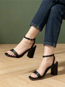 Women Heeled Sandals - Black - View 2