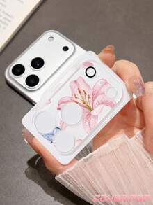 1pc Hibiscus Pattern Camera Lens Protector Film, Compatible With IPhone 17Pro/17 Pro Max; Made Of Tempered Glass, Full Coverage Design, High Definition Clarity, Scratch-Resistant And Anti-Fingerprint, Suitable For Phone Cases, Easy To Install. - Clear - View 12