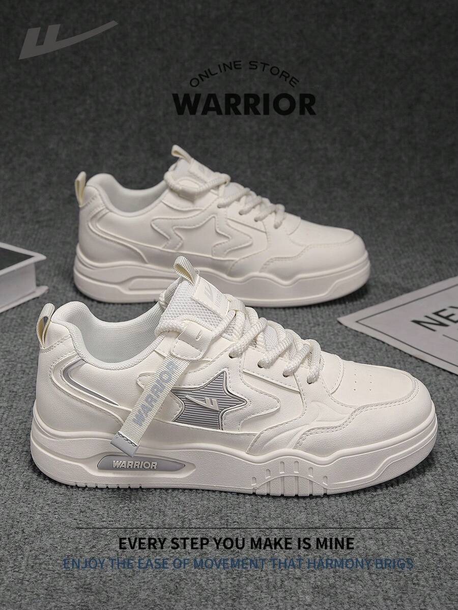 Warrior Men's Board ShoesSpring And SummerComfortable Modest Style Casual Yet Sleek Sneakers Applicable Throughout The Year Wear-Resisting All-Day Wear Training Sneakers Running Shoes - Beige/Gray - View 1