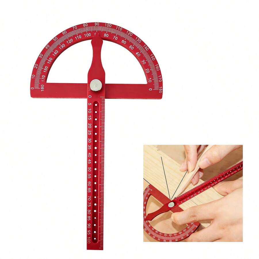 High Precision Angle Ruler, Multi-Functional Woodworking Protractor, Adjustable Marking & Locating Ruler, Must-Have Tool For DIY - Protractor - View 1
