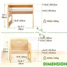 Table And Chair Set For Toddlers Age 1-3 Height Adjustable Table And Chair Set - REH0027 - View 8