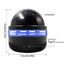 Luz nocturna de proyección de estrella y luna multicolor moderna alimentada por USB, proyección giratoria para techo/escritorio, adecuada para dormitorio, habitación, iluminación de sala de juegos, proyección dinámica de cielo estrellado, lámpara de atmósfera de plástico, luz decorativa ambiental - Estrella - Ver 11