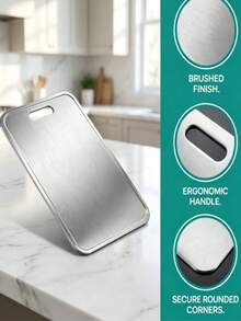 Premium Stainless Steel Cutting Board - Double-Sided Design, Stainless Steel Material, Suitable For Kitchen And Restaurant - Multicolor - View 10