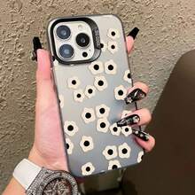 Black Rose Flower INS Laser Phone Case For IPhone 17 16 15 14 Pro Max Plus 13 12 Mini 11 Pro Max Shockproof Protective Covers - CH-黑色B花1 - 查看 1