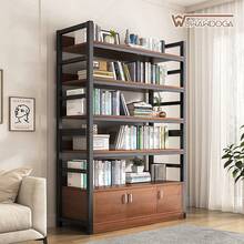 WUWAWDOGA Armario/vitrina para guardar libros Moderno 5 Pisos Con 3 puertas Adecuado para su uso en salas de estar, estudios y oficinas - Marrón_100*30*175cm - Ver 3