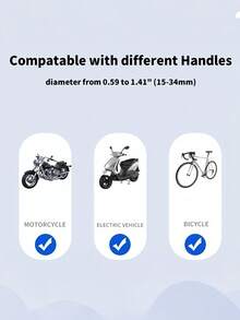 Shock-Absorbing Bicycle Phone Mount With Soft Grip Anti-Slip, Motorcycle Mount, Suitable For Outdoor Cycling, Ergonomic Bicycle Phone Holder, Can Secure Smartphone, Suitable For Daily Commute, Stable Road Bike/Mountain Bike/Scooter Phone Riding Accessory, Suitable For Motorcycle - Multicolor - View 10