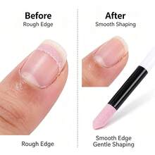Quartz Nail Cuticle Remover Pen, Reusable Washable Nail File Stick, Manicure Pedicure Dead Skin Trimming Tool, Professional Nail Surface Edge Polishing Stick For Salon & Home Nail Art - A - View 7