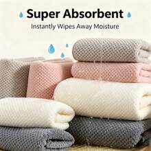 sanrou 1/2pcs-Random Color Extra Large Quick-Dry Waffle, Pineapple Grid Bath Towel, Oversized 35.4*67inch, Suitable For Bathing And Showering, Super Absorbent, Lint-Free, Skin-Friendly Body Towel, Reinforced Edges Durable Washable Towel, Suitable For Home, Travel, Outdoor, Gathering, Gym Use And Gifting - Multicolor - View 2