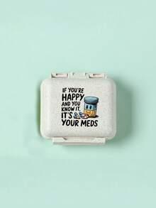 8-Compartment Portable Multi-Layer Pill Box, Compact Moisture-Proof Medicine Storage Box With Funny Quote Print, Suitable For Vitamins, Supplements And Pills, Reusable Pill Box For Men And Women Travelers And Daily Medication Users, Lightweight And Durable Pill Organizer For Daily Pocket Use - Multicolor - View 24