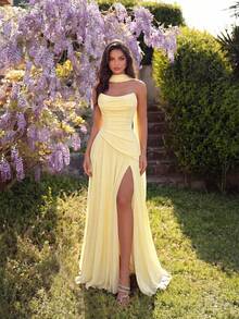 Vestidos cortos de mujer - Amarillo claro - Ver 1