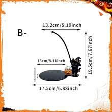 1/4pcs Fun Halloween Tea Bag Hanger With Witch Hat, Black Cat, Skull, And Ghost Designs; Suitable For Cafes, Kitchens, Table Decorations, And Party Favors. - Multicolor - View 14