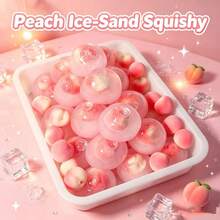 1pc New Peach High Transparency Ice Cream Sensation Squishy Toy, Handmade Squeeze Stress Relief Decor, Relieve Anxiety - Multicolor - View 5