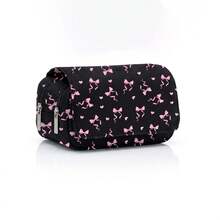 Printed Capybara, Pink Pencil Case, Double-Layer Flap Pencil Case Stationery Box, Can Hold Pencils, Keys, Phones, Coins, Small It, First Day Of School - Multicolor - View 16
