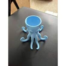 1pc 3D Printed Octopus Shaped Succulent Planter, Perfect Combination Of Ocean Elegance And Modern Minimalist Design, French Aesthetic Flower Pot, Office And Home Decor Desktop Ornament - A - View 4