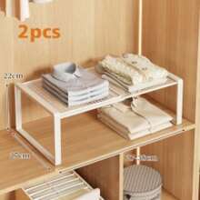 Extendable Wardrobe Tiered Shelves, Wardrobe Storage Rack, Cabinet Tiered Shelves - VJP0208-d - View 1