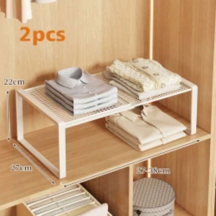 Extendable Wardrobe Tiered Shelves, Wardrobe Storage Rack, Cabinet Tiered Shelves - VJP0208-d - View 1