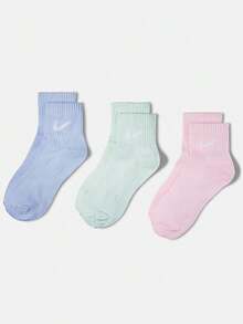 Nike Everyday 輕量快乾訓練襪 (3雙) 66%棉 33%聚酯纖維 1%彈性纖維 SX7677-906 - 藍/綠/粉 - 查看 7