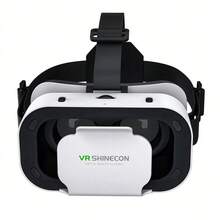 適用於 iPhone 或 Android 的 VR 頭戴式裝置，虛擬實境 VR 3D 鏡片頭盔，相容 4.7-6.5 吋智慧型手機，適合手機遊戲與電影，通用可調節輕量 VR 眼鏡（無電路板） - 查看 3