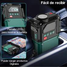 4-In-1 Portable 12V Car Battery Jump Starter And Charger - Black Green - View 9