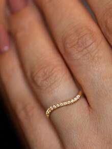 4pcs/1pc 18K Gold Plated Multi-Layer Streamlined Ring Set, Women's Ring, French Style, Luxury Gift Jewelry For Women - Gold - View 24