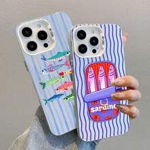 Summer Ocean Marine Life Striped Laser Phone Case For Samsung Galaxy S25 S22 Ultra Plus S21 FE S24 S23 Ultra Plus FE Back Covers - CH-White HYSWTW 4 - 查看 7