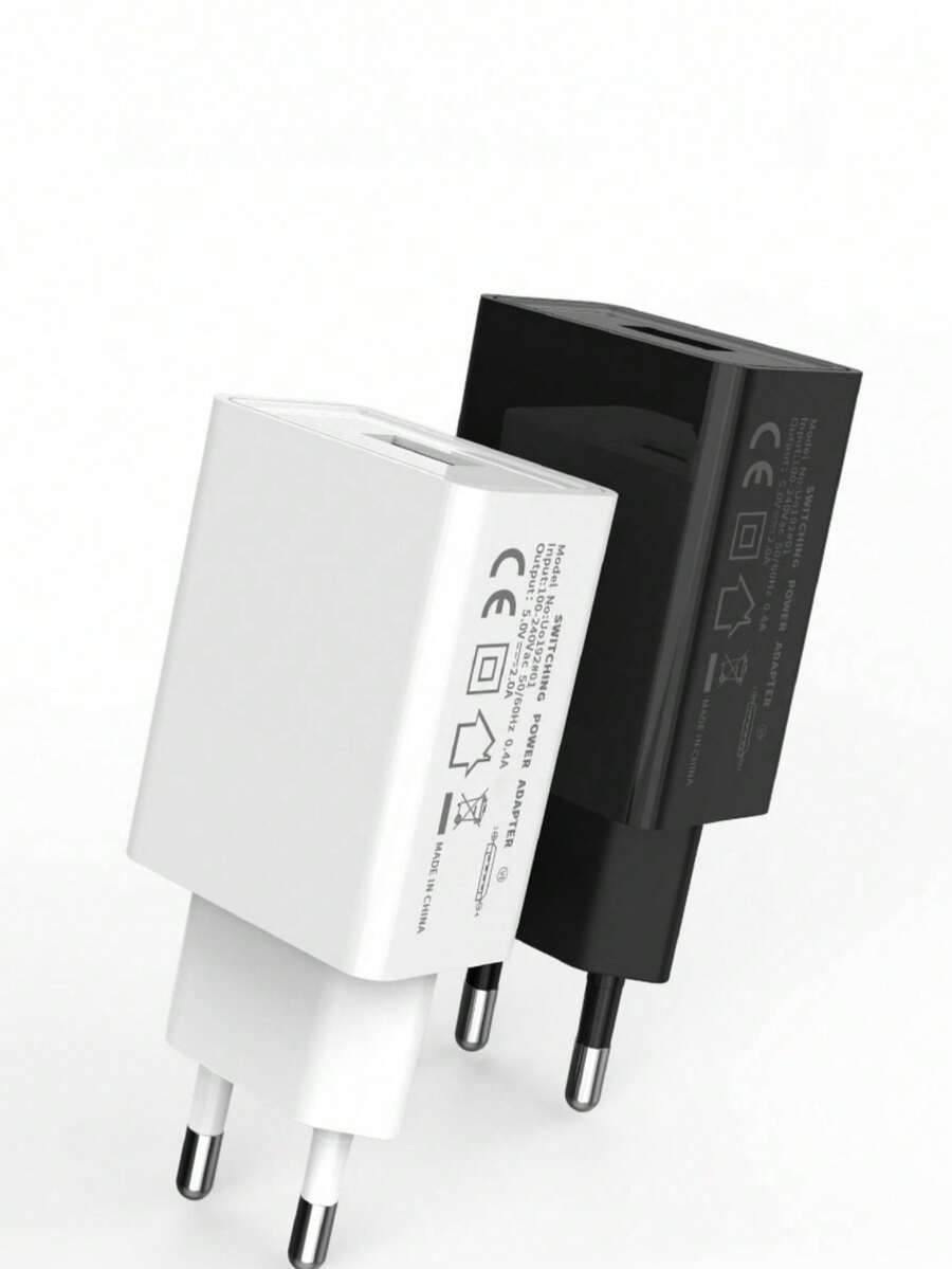 歐盟標準 5V2A USB 充電器適配器,歐盟插頭 USB 快充充電器,相容於 Apple、手機,USB 壁式充電器,歐盟插頭手機充電器 - 查看 1