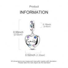 1 Pezzo Ciondolo a Forma di Cuore Apribile & Chiusurabile con Stelle Brillanti e Intarsio di Zirconi Cubici, Adatto per Bracciale & Collana Originale, Regalo Fai-da-Te per Donne - Multicolore - Visualizzare 4