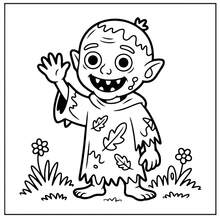 1pc 7.9*7.9 Inch Adult Coloring Book, Cute And Creepy Theme, Suitable For Family, Friends' Birthday, Christmas, Halloween And Other Party Gifts, Stress Relief, 24 Pages Single-Sided Printing, Back To School Stationery Supplies - Single Piece - View 5