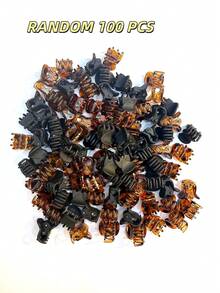 12pcs Women's Shiny Black & Champagne Mini Hair Clips, Cute Bangs Clips, Adult Daily Styling Hair Accessories - Multicolor - View 12