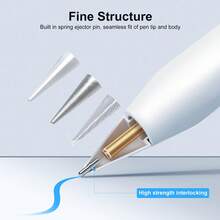4/6PCS Replacement Tips Compatible With Apple Pencil, Pro Tip, IPencil 1st & 2nd Generation, White Anti-Slip Metal Material, Wear-Resistant, Compatible With IPad 1st Gen Pencil - Multicolor - View 9