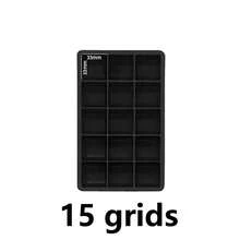 Grid Large Silicone Ice Cube Tray Mold, Square Refrigerator, DIY Frozen Drink Mold, Easy-Release Ice Cube Tray, For Home And Bar - Multicolor - View 13