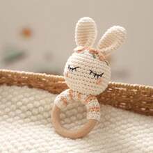 1pc Handmade Crochet Baby Rattle, Multiple Colors Available, Animal Rattle, Parent-Child Interaction, Built-In Bell, Cute 3D Design, Rich Details, Attract Baby's Attention, Exercise Baby's Hearing, Gift For New Moms, Christmas Gift, Newborn Commemorative Gift - Multicolor - View 7
