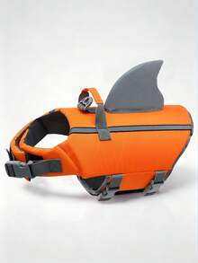 Dog Life Jacket, High Buoyancy Small Dog Swimsuit, Reflective Adjustable Life Vest, High Visibility, Suitable For Swimming, Rowing, Outdoor Sports - Orange - View 2