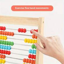 1pc Wooden Number Calculation Rack With 120 Cards And Addition/Subtraction/Multiplication/Division Formula Table, Suitable For Math Teaching, Teacher Teaching Supplies, Classroom Auxiliary Tool, Student Gift, Random Card Paper Number Colors - Multiple Styles - View 3