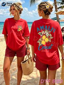 Women T-Shirts - 紅色 - 查看 1