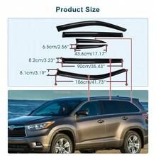 For 2014-2019  Highlander 6x Window Visor Vent Shade Rain Guards Deflector - United States - View 5