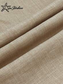 Starfish Shine New "X" Shape Sleeveless Dress - Featuring Traditional Chinese Button Design - Summer Elegant - Khaki - View 8