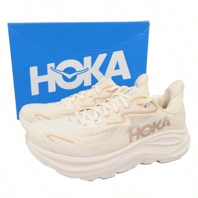 Hoka One One Clifton 10 Men Training Shoes Stable Support Cushioning Long-Distance Hoka Clifton 10 Running Shoes Beige