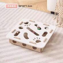 Set Kotak Mainan Kucing - Mainan Interaktif untuk Menggaruk, Mengasah Cakar, dan Bermain dengan Lonceng untuk Kucing, Pusat Aktivitas Kucing dari Kain Felt yang Tahan Lama, Cocok untuk Anak Kucing dan Kucing Dewasa, dan untuk Bermain, Tanpa Baterai - MultiWarna - View 11