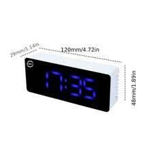 Modern Extra Large Screen Digital Clock, 12/24 Hour Dual Display | Night Light Silent + Loud Alarm | USB Powered Bedside Clock, Office Study/Bedroom Decor Essential | Fashion Design + High Definition Screen, Professional Time Management Must-Have! - A - View 9