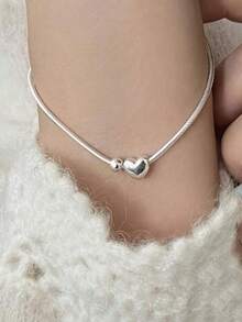 Sparkling Cherry Blossom Pull Bracelet, Little Flower Series, With Decoration - Multi-Functional High-End Accessory From Ins-Inspired Niche Series, Perfect For Elegant - 銀色 - 查看 4