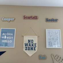 1pc Customizable Large Wooden Name Sign, Personalized Name Customization, Suitable For Room Decor, Wall Name Art Decoration, Ideal For Birthday, Holiday And Other Occasions - Multicolor - View 3