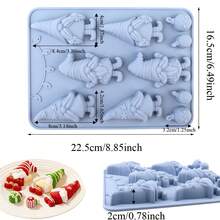 Christmas Themed Silicone Cake Baking Molds, Including Gingerbread Man, Christmas Tree, Snowman, Christmas Gnome And Other Shapes, Silicone, Non-Stick And Easy Release, Silicone, Can Make Cupcakes, Chocolate, Cake Decorations And More, Holiday Baking Tools, Beginner DIY - Multicolor - View 7
