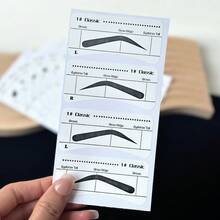 10PCS/Bag Quick Eyebrow Stencil Stickers, Self-Adhesive Brow Shaping Template For Eye Makeup And Tattoo Dual-Use, Beginner-Friendly Lazy Brow Styling Tool, For Daily Makeup And Beginners - Multicolor - View 3