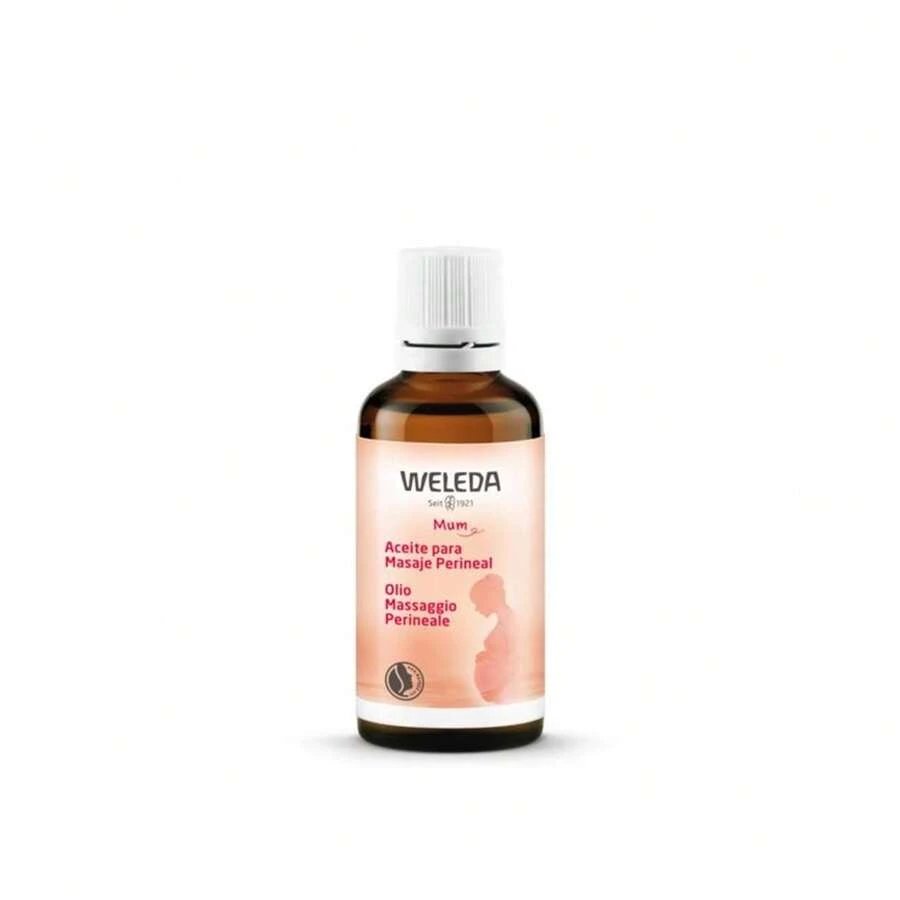 Weleda زيت تدليك العجان من فيليدا للأم 50 مل - زيت طبيعي، زيت الجوجوبا، زيت عباد الشمس، زيت اللوز الحلو، العناية بالعجان، ترطيب البشرة - مطبوعات الأزهار - مشاهدة 1