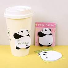 1 Pack 30 Sheets Creative Cartoon Cute Panda Design Sticky Notes, Removable Memo Pad, Suitable For Office And School Supplies, Cute Animal Stationery - one-size - View 11