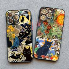 Artistic Image Stitching Black Cat Phone Case For IPhone 17 16 15 Pro Max Plus 14 13 12 Mini 11 Pro Max XS XR X Back Covers - 黑色 HMPJ 4 - 查看 2